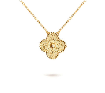 [Noble Aura jewelry]CLOVER 15MM SINGLE FLOWER NECKLACE COLLECTION