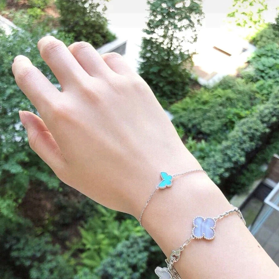 [Noble Aura jewelry]BUTTERFLY TURQUOISE BUTTERFLY BRACELET SILVER