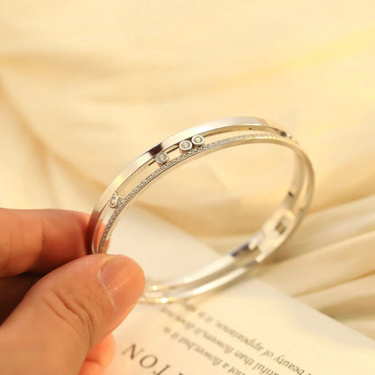 [Noble Aura jewelry]Move Romane Diamond Bangle Bracelet