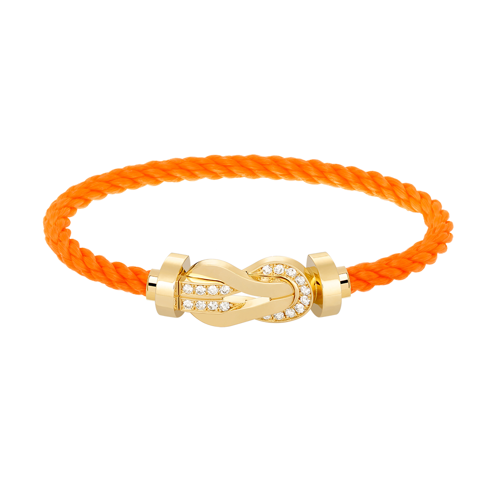 [Noble Aura jewelry]CHANCE LARGE 8 FIGURE BUCKLE HALF DIAMOND BRACELET GOLD