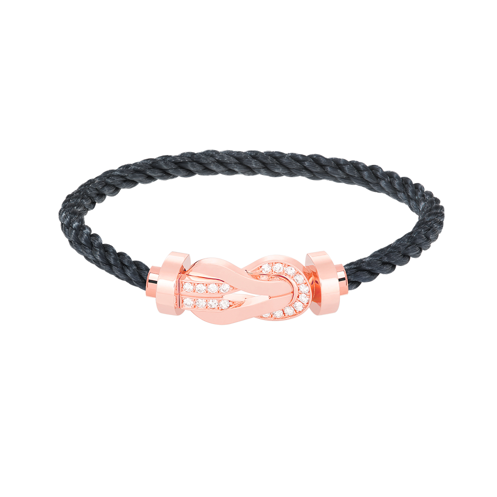 [Noble Aura jewelry]CHANCE LARGE 8 FIGURE BUCKLE HALF DIAMOND BRACELET ROSE GOLD