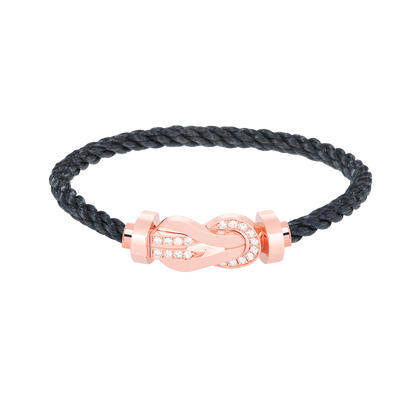 [Noble Aura jewelry]CHANCE LARGE 8 FIGURE BUCKLE HALF DIAMOND BRACELET ROSE GOLD