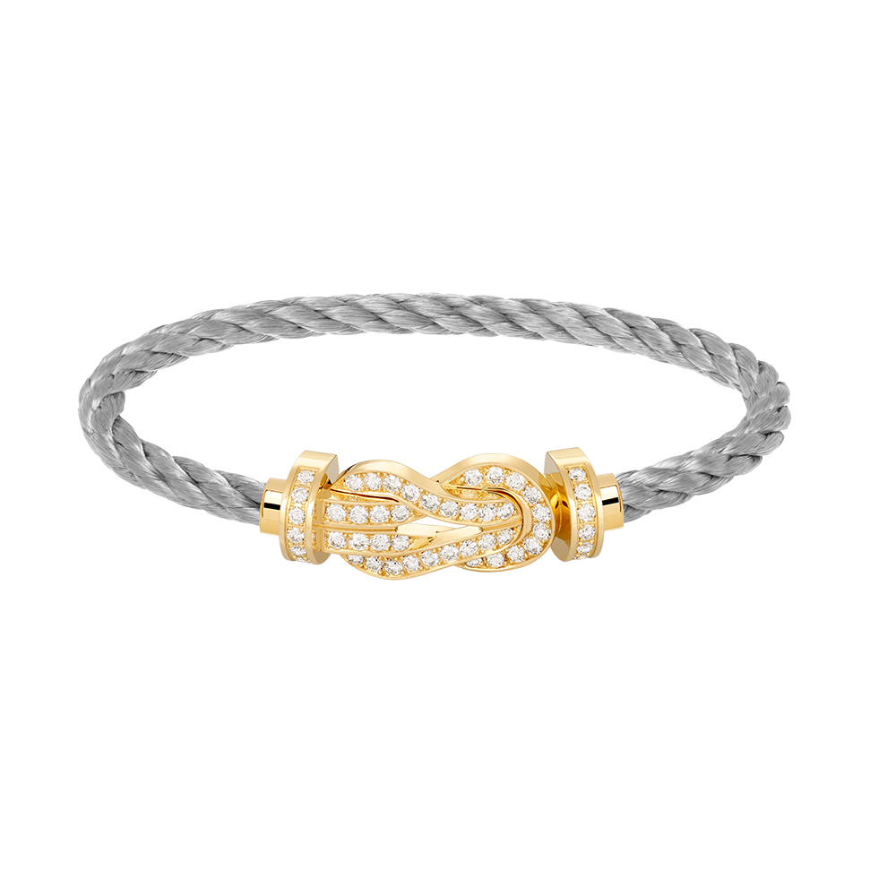 [Noble Aura jewelry]CHANCE LARGE 8 FIGURE BUCKLE FULLDIAMOND BRACELET GOLD