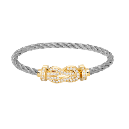 [Noble Aura jewelry]CHANCE LARGE 8 FIGURE BUCKLE FULLDIAMOND BRACELET GOLD