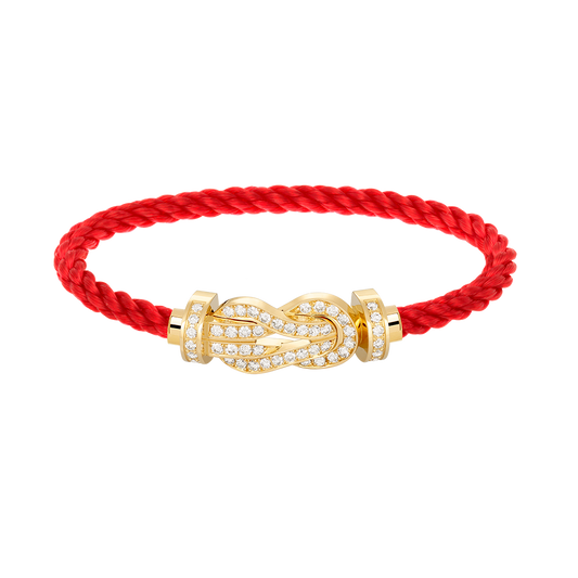[Noble Aura jewelry]CHANCE LARGE 8 FIGURE BUCKLE FULLDIAMOND BRACELET GOLD