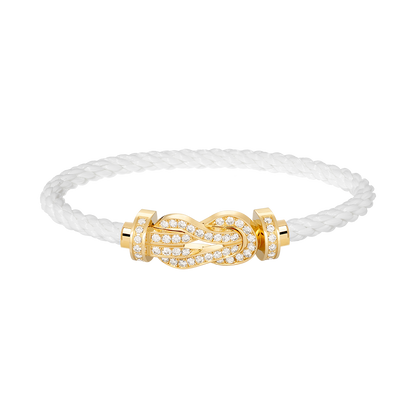 [Noble Aura jewelry]CHANCE LARGE 8 FIGURE BUCKLE FULLDIAMOND BRACELET GOLD