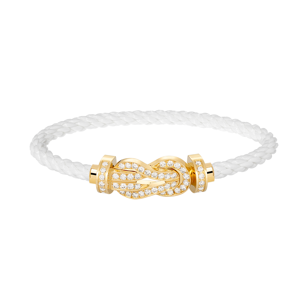 [Noble Aura jewelry]CHANCE LARGE 8 FIGURE BUCKLE FULLDIAMOND BRACELET GOLD