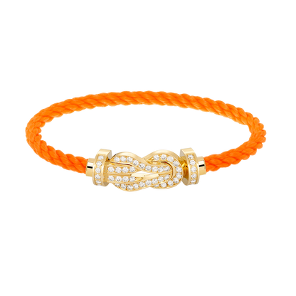 [Noble Aura jewelry]CHANCE LARGE 8 FIGURE BUCKLE FULLDIAMOND BRACELET GOLD