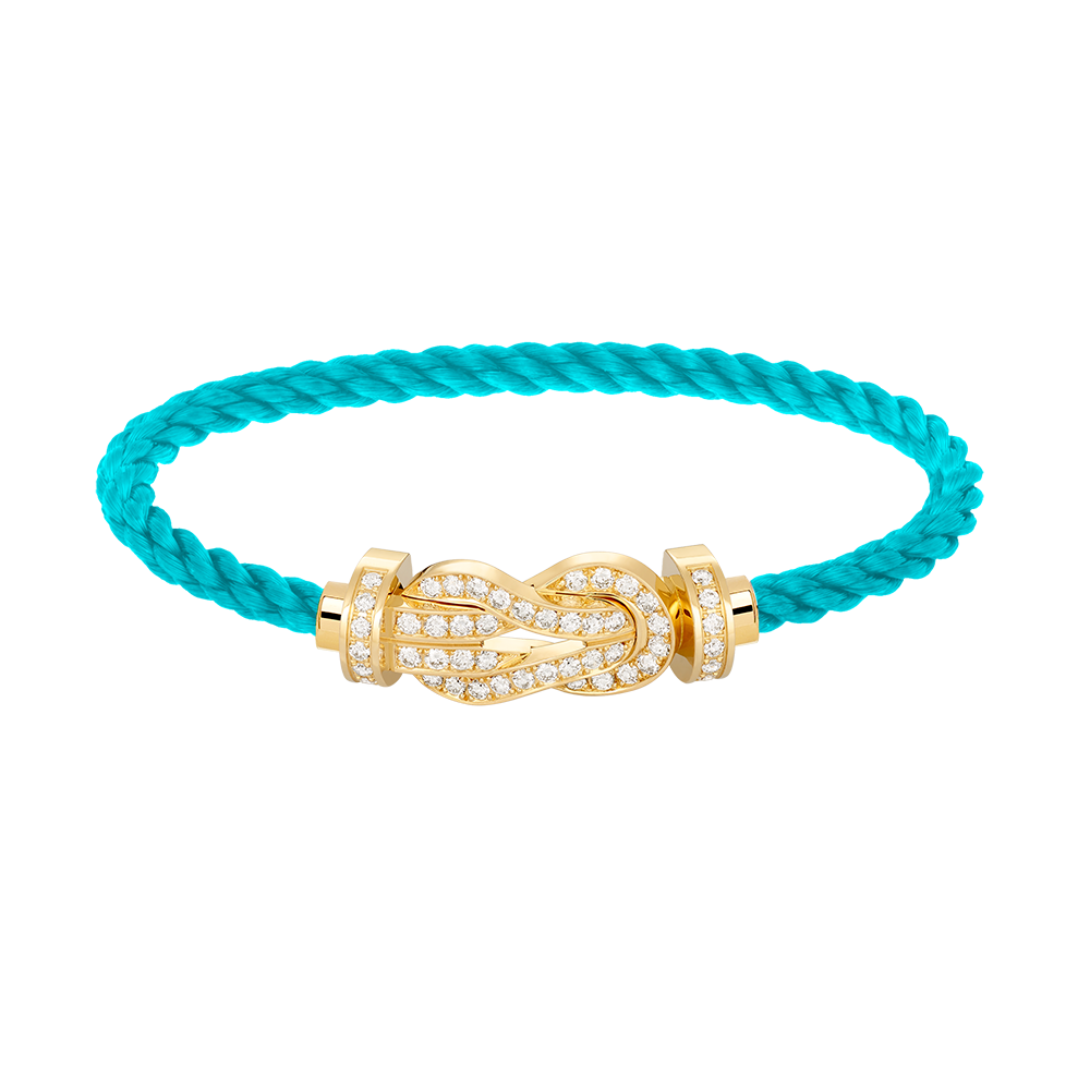 [Noble Aura jewelry]CHANCE LARGE 8 FIGURE BUCKLE FULLDIAMOND BRACELET GOLD