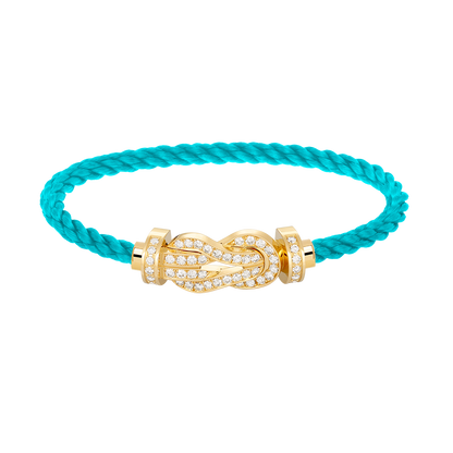 [Noble Aura jewelry]CHANCE LARGE 8 FIGURE BUCKLE FULLDIAMOND BRACELET GOLD