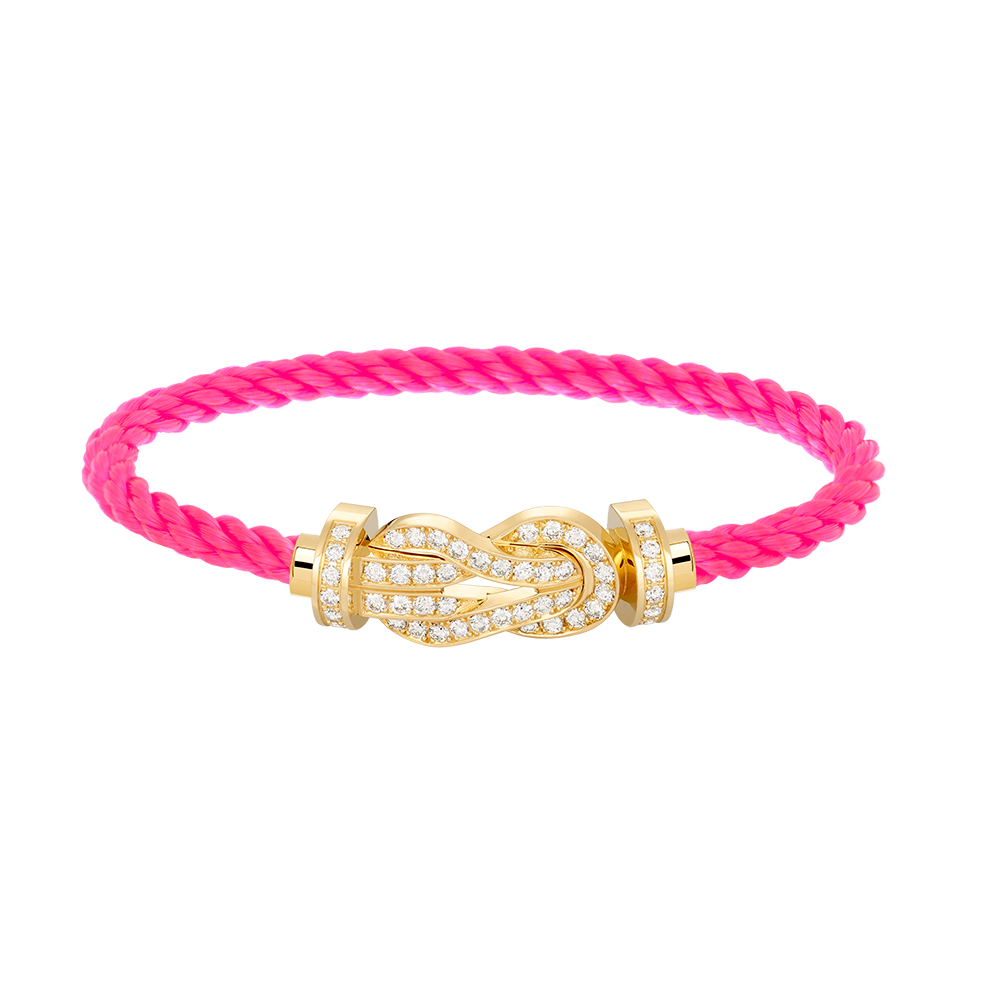 [Noble Aura jewelry]CHANCE LARGE 8 FIGURE BUCKLE FULLDIAMOND BRACELET GOLD