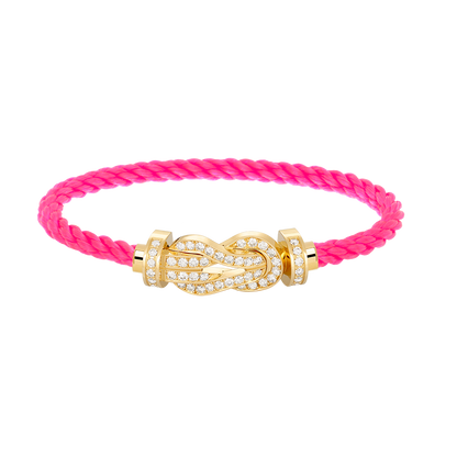 [Noble Aura jewelry]CHANCE LARGE 8 FIGURE BUCKLE FULLDIAMOND BRACELET GOLD
