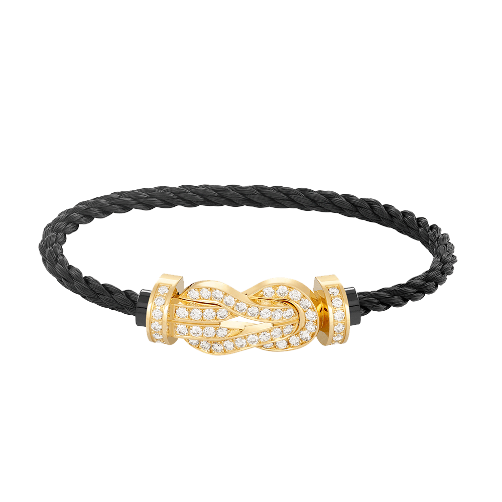 [Noble Aura jewelry]CHANCE LARGE 8 FIGURE BUCKLE FULLDIAMOND BRACELET GOLD