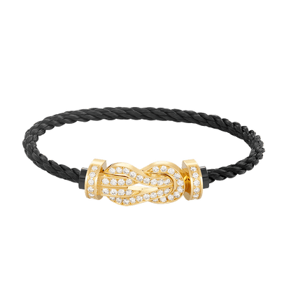 [Noble Aura jewelry]CHANCE LARGE 8 FIGURE BUCKLE FULLDIAMOND BRACELET GOLD