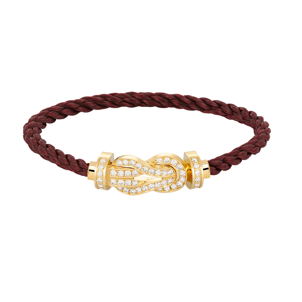 [Noble Aura jewelry]CHANCE LARGE 8 FIGURE BUCKLE FULLDIAMOND BRACELET GOLD