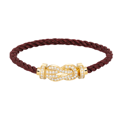 [Noble Aura jewelry]CHANCE LARGE 8 FIGURE BUCKLE FULLDIAMOND BRACELET GOLD