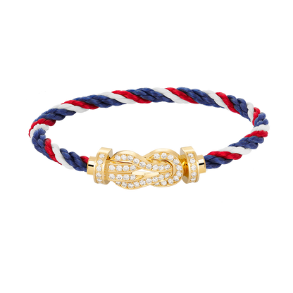 [Noble Aura jewelry]CHANCE LARGE 8 FIGURE BUCKLE FULLDIAMOND BRACELET GOLD