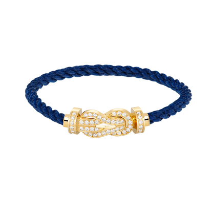 [Noble Aura jewelry]CHANCE LARGE 8 FIGURE BUCKLE FULLDIAMOND BRACELET GOLD