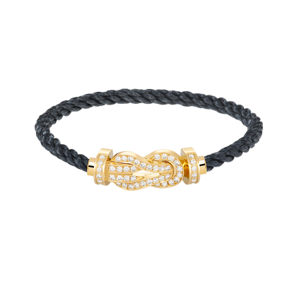[Noble Aura jewelry]CHANCE LARGE 8 FIGURE BUCKLE FULLDIAMOND BRACELET GOLD