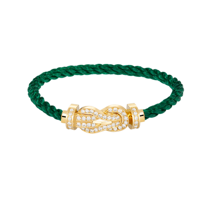 [Noble Aura jewelry]CHANCE LARGE 8 FIGURE BUCKLE FULLDIAMOND BRACELET GOLD