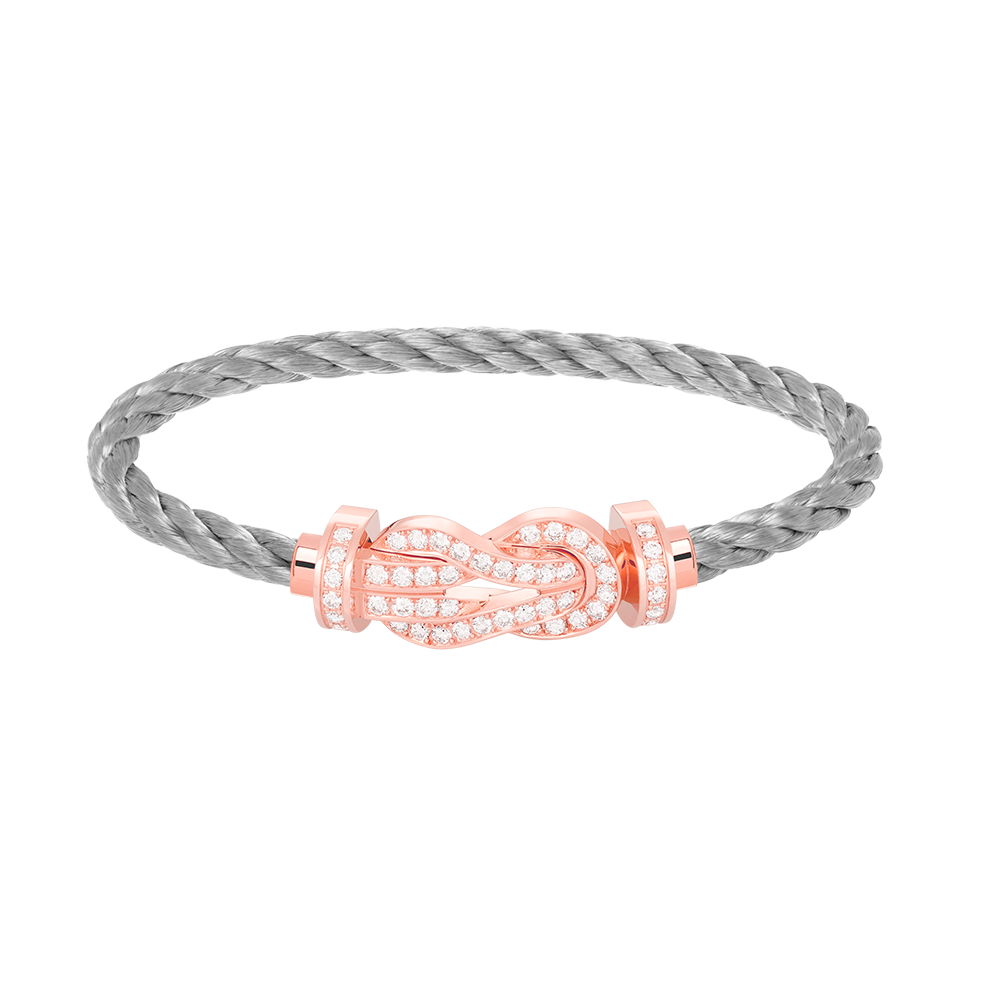[Noble Aura jewelry]CHANCE LARGE 8 FIGURE BUCKLE FULL DIAMOND BRACELET ROSE GOLD