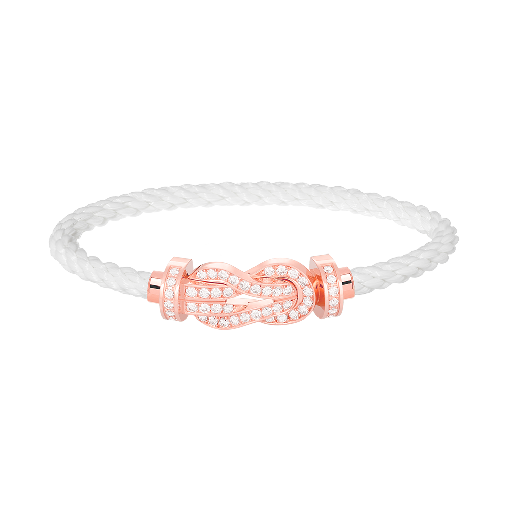 [Noble Aura jewelry]CHANCE LARGE 8 FIGURE BUCKLE FULL DIAMOND BRACELET ROSE GOLD
