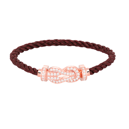 [Noble Aura jewelry]CHANCE LARGE 8 FIGURE BUCKLE FULL DIAMOND BRACELET ROSE GOLD