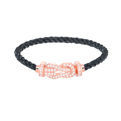 [Noble Aura jewelry]CHANCE LARGE 8 FIGURE BUCKLE FULL DIAMOND BRACELET ROSE GOLD