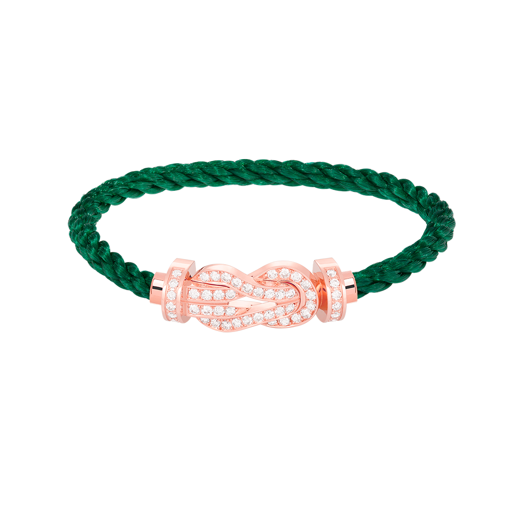 [Noble Aura jewelry]CHANCE LARGE 8 FIGURE BUCKLE FULL DIAMOND BRACELET ROSE GOLD