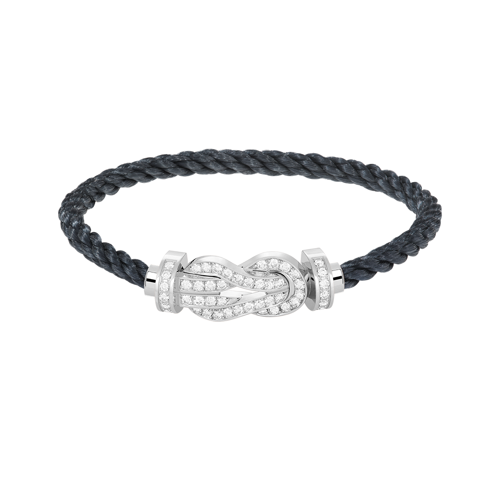 [Noble Aura jewelry]CHANCE LARGE 8 FIGURE BUCKLE FULL DIAMOND BRACELET SILVER