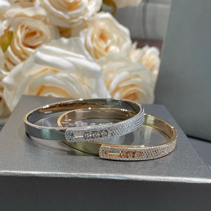 [Noble Aura jewelry]Move Noa Rose Gold Pavé Diamond Bangle Bracelet