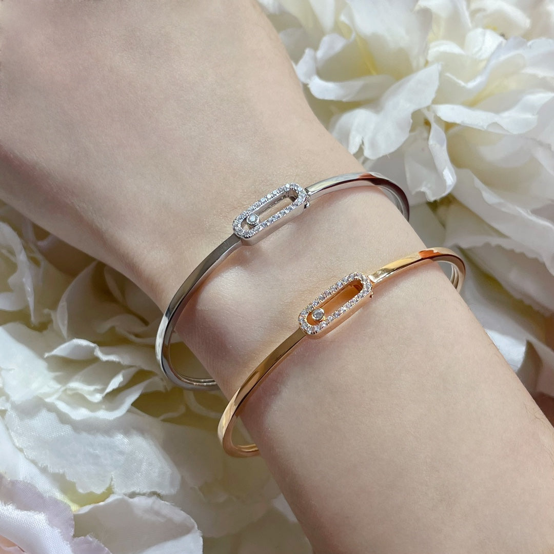[Noble Aura jewelry]Move Uno pavé flex bangle medium