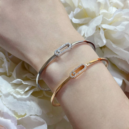 [Noble Aura jewelry]Move Uno pavé flex bangle medium