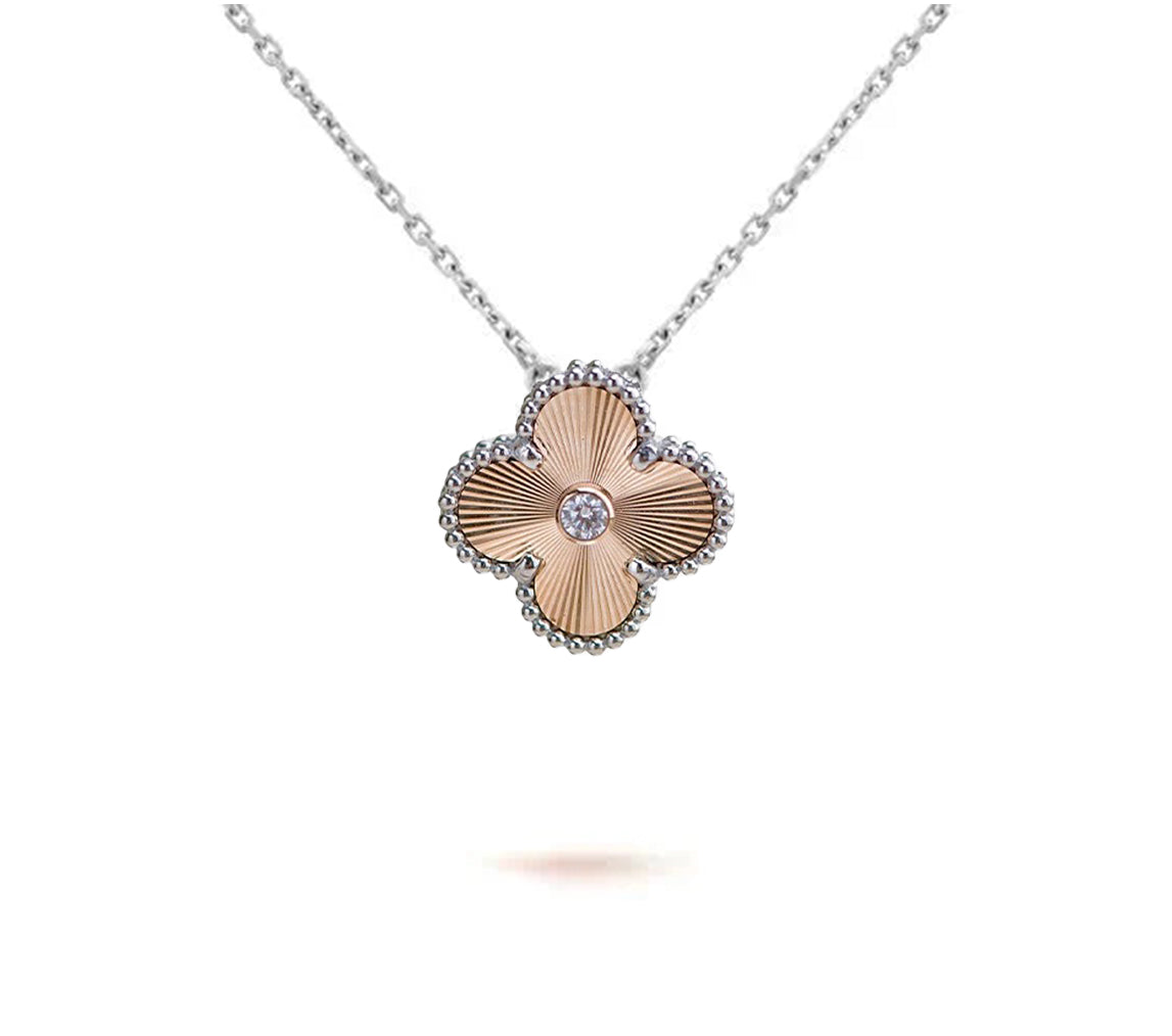 [Noble Aura jewelry]CLOVER 15MM NECKLACE SILVER COLLECTION