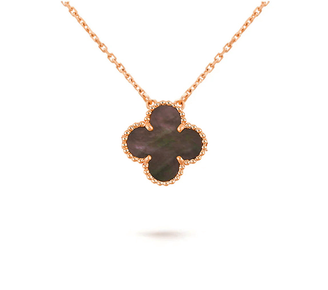 [Noble Aura jewelry]CLOVER 15MM SINGLE FLOWER NECKLACE COLLECTION