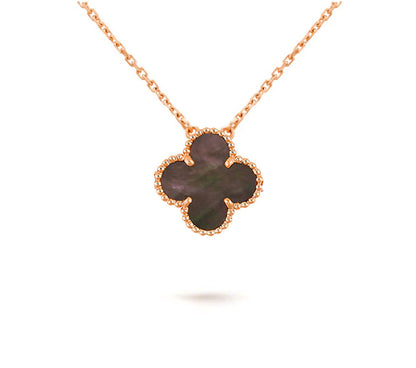 [Noble Aura jewelry]CLOVER 15MM SINGLE FLOWER NECKLACE COLLECTION