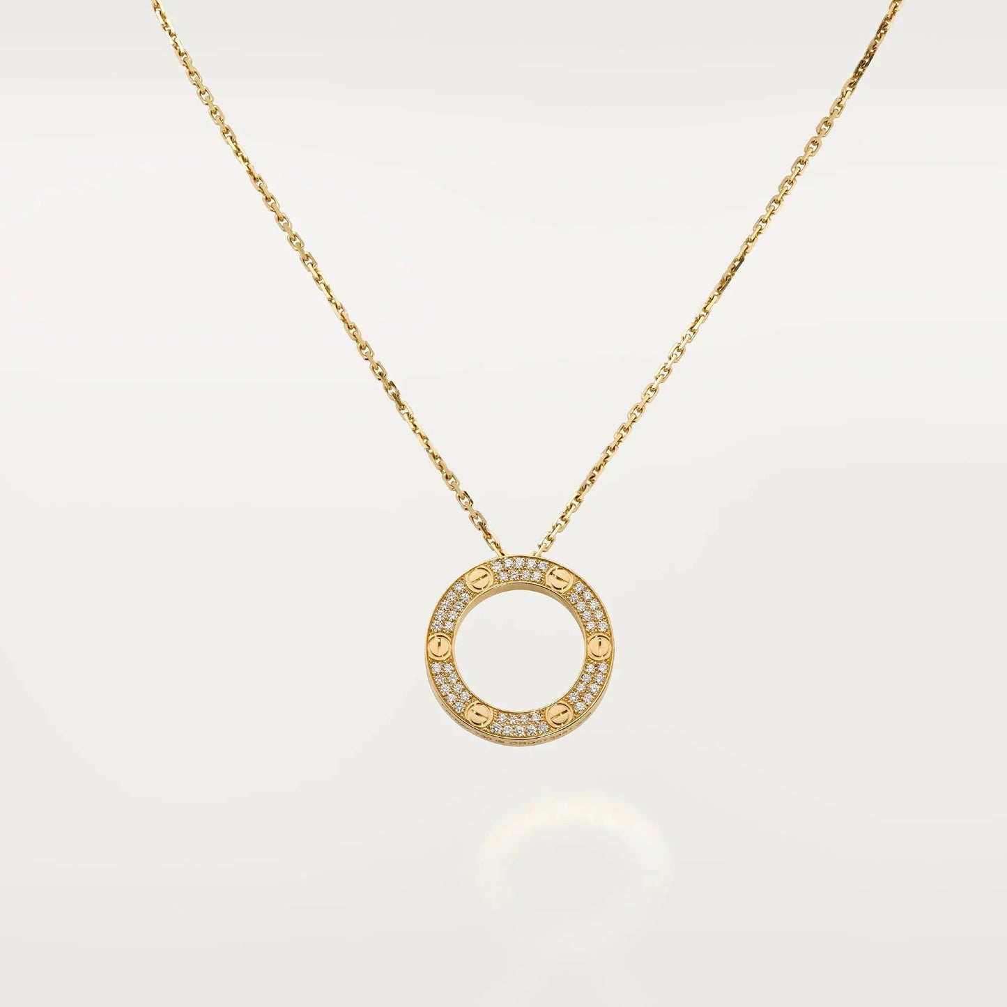 [Noble Aura jewelry]LOVE NECKLACE 16MM  FULL DIAMOND