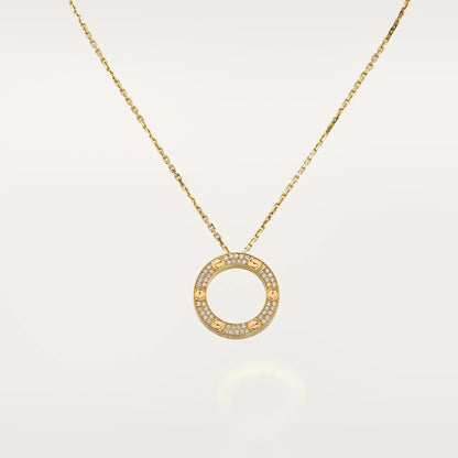 [Noble Aura jewelry]LOVE NECKLACE 16MM  FULL DIAMOND
