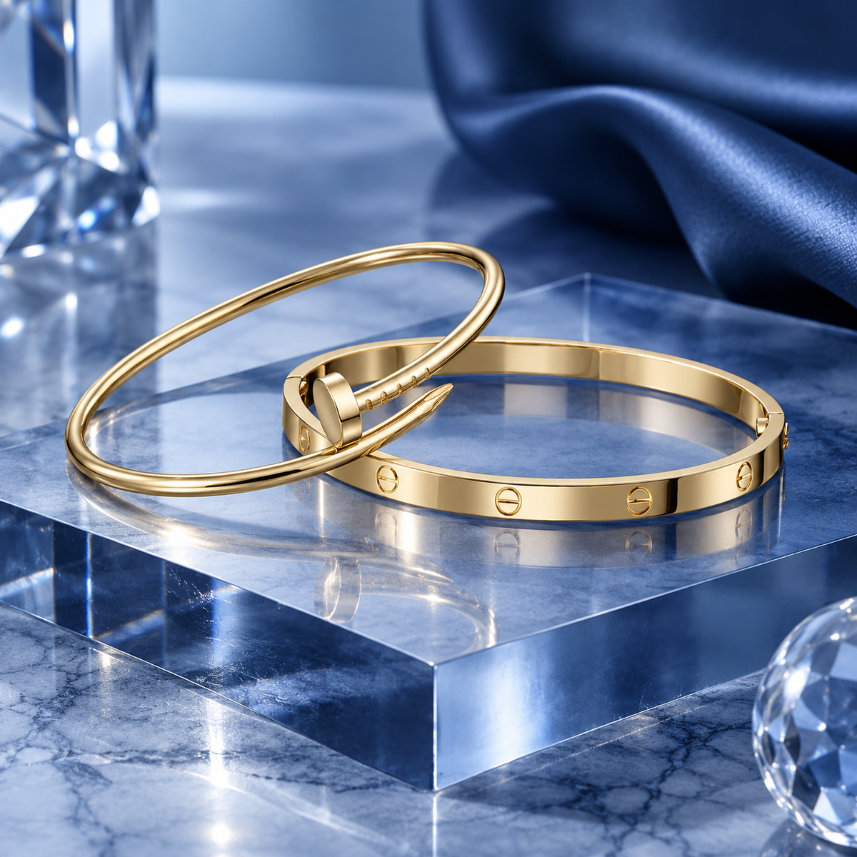 [Noble Aura jewelry] LOVE & JUSTE Classic Bracelet Stack Set
