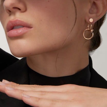 [Noble Aura jewelry]JUSTE NO DIAMOND DOUBLE EARRINGS