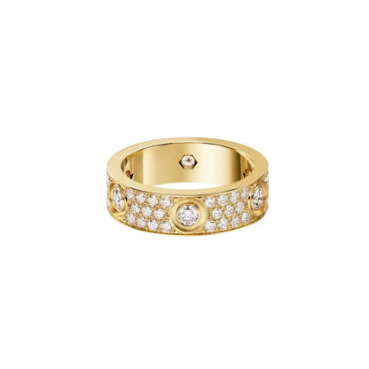 [Noble Aura jewelry]LOVE 5.5MM FULL-PAVE 6-DIAMOND RING