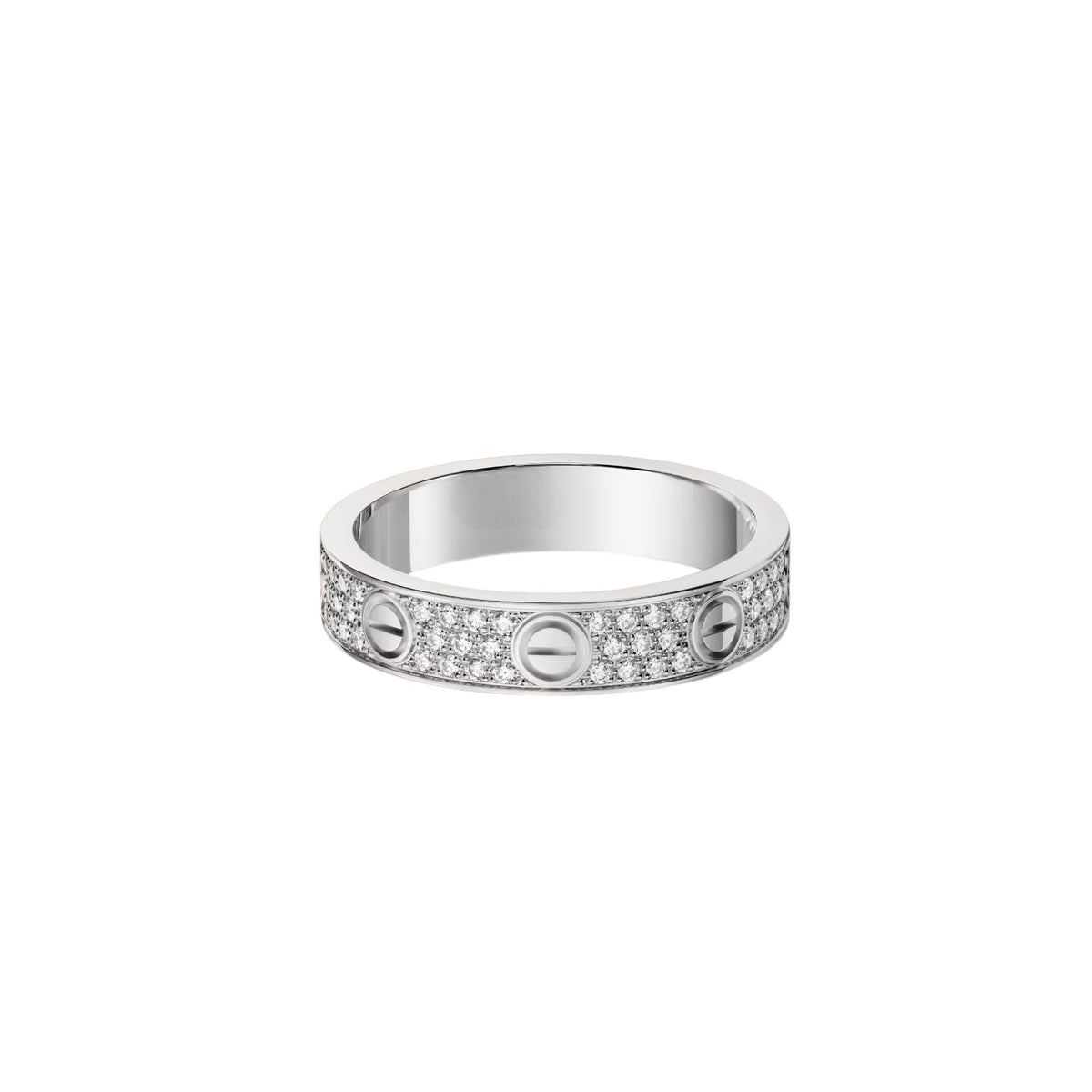 [Noble Aura jewelry]LOVE RING 4.0MM DIAMOND PAVED