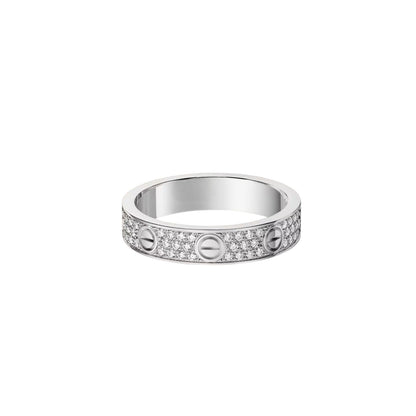 [Noble Aura jewelry]LOVE RING 4.0MM DIAMOND PAVED