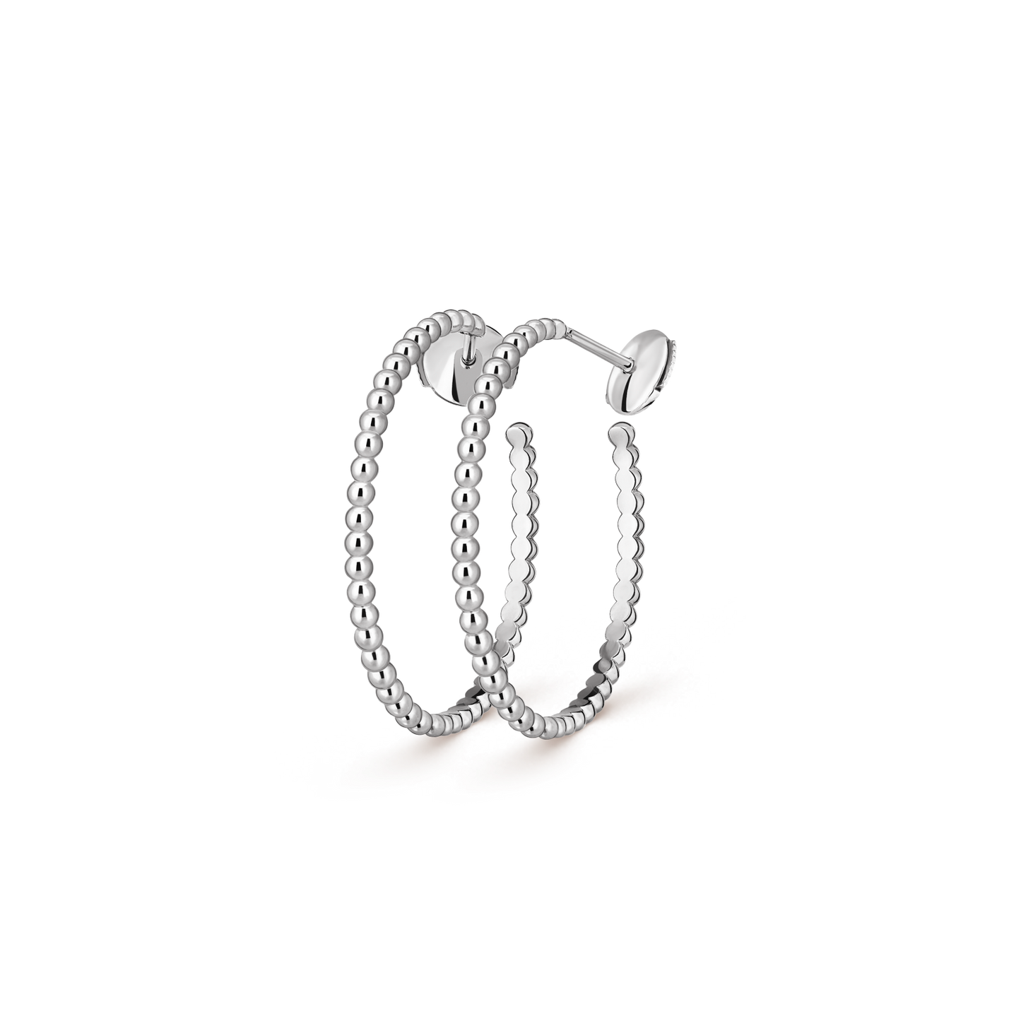 [Noble Aura jewelry]SMOOTH BEAD STUD EARRINGS