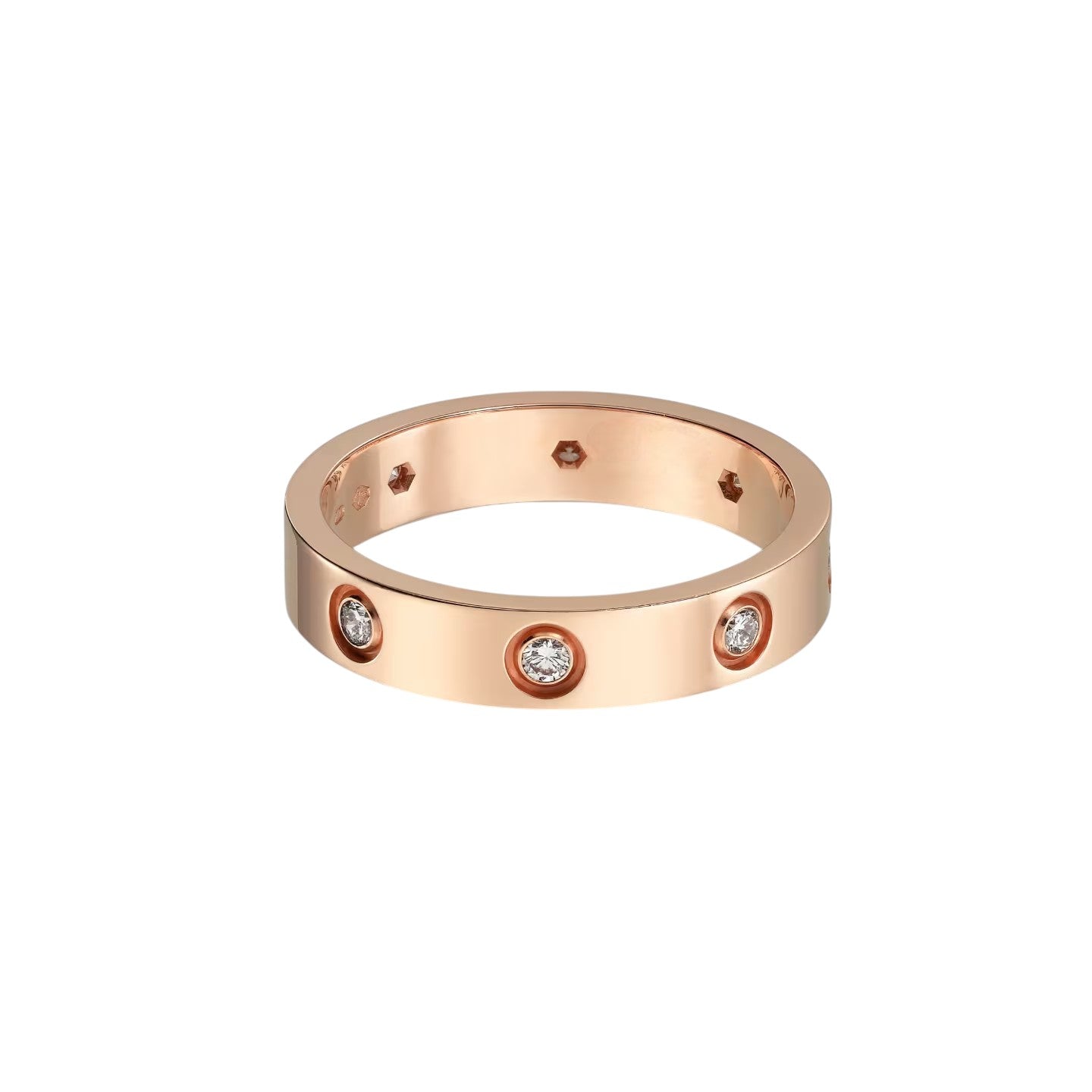 [Noble Aura jewelry]LOVE 4MM 8 DIAMOND RING