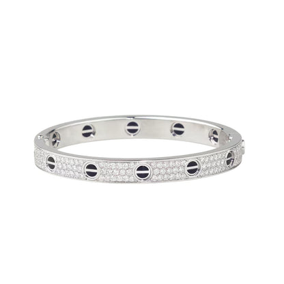 [Noble Aura jewelry]LOVE BRACELET 6.1MM DIAMOND-PAVED CERAMIC