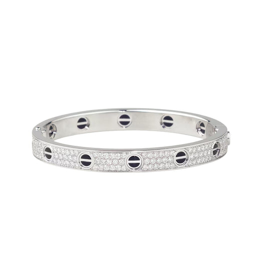 [Noble Aura jewelry]LOVE BRACELET 6.1MM DIAMOND-PAVED CERAMIC