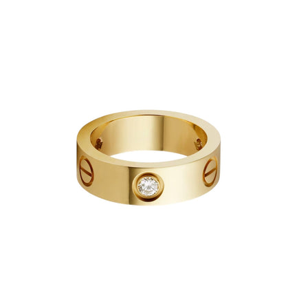 [Noble Aura jewelry]LOVE 5.5MM 3 DIAMOND RING