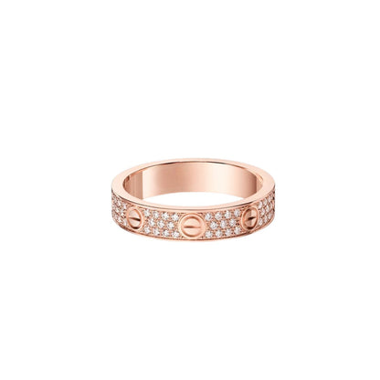 [Noble Aura jewelry]LOVE RING 4.0MM DIAMOND PAVED