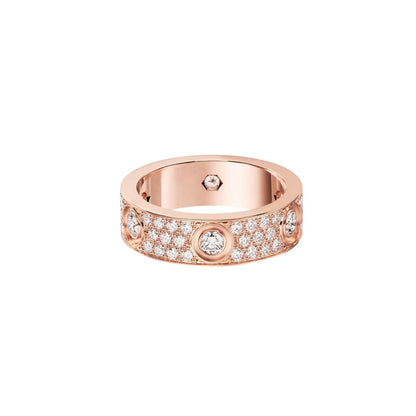 [Noble Aura jewelry]LOVE 5.5MM FULL-PAVE 6-DIAMOND RING